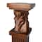 Brown Polystone Traditional Pedestal Table, 25" x 8" x 9"